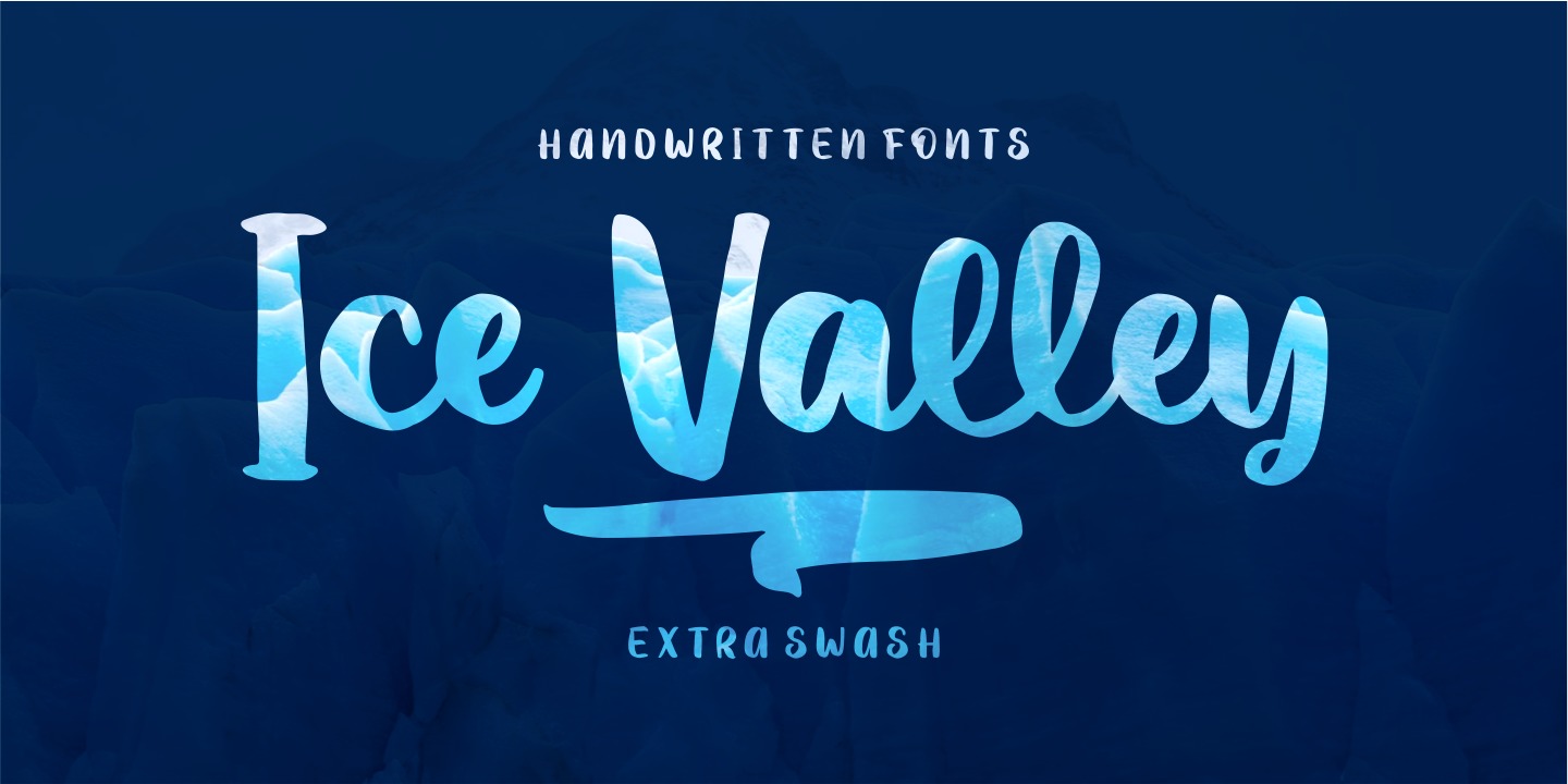 Beispiel einer Ice Valley Regular-Schriftart